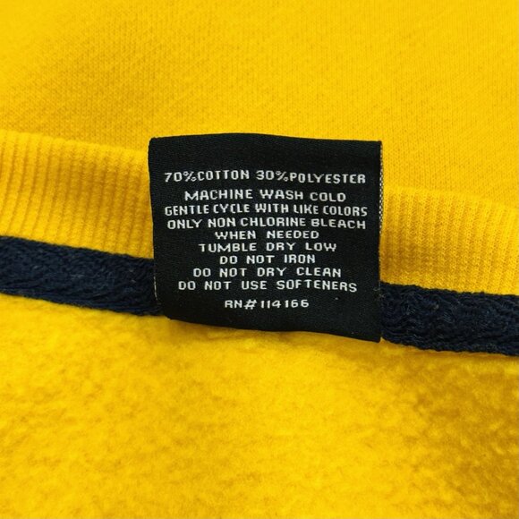 West Virginia Mountaineers Embroidered Sweatshirt Mens XXL Yellow Colosseum - Picture 7 of 9